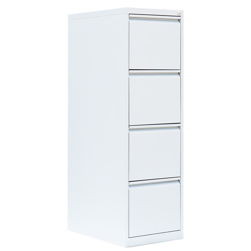 Hängeregistraturschrank mit 4 Schubladen, Korpus und Schubladen hier in Signalweiß (RAL 9003)