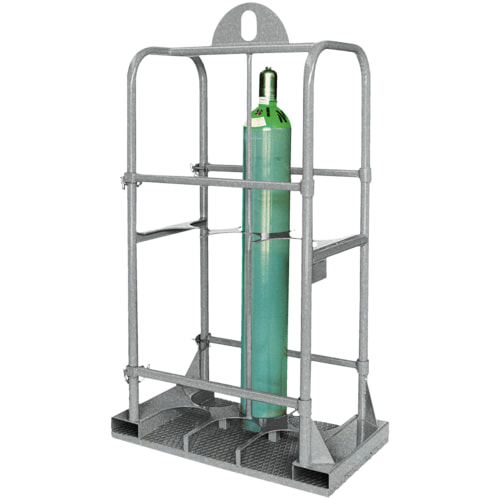 Beispielabbildung: Eichinger Gasflaschen-Transportgestell. Hier feuerverzinkt. Gasflasche nicht im Lieferumfang enthalten.